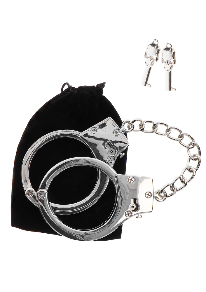 Taboom Bondage Essentials Silver Plated BDSM Handcuffs SILVER - 2