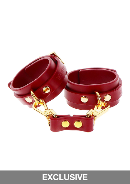 Taboom Bondage in Luxury Wrist Cuffs RED - 4