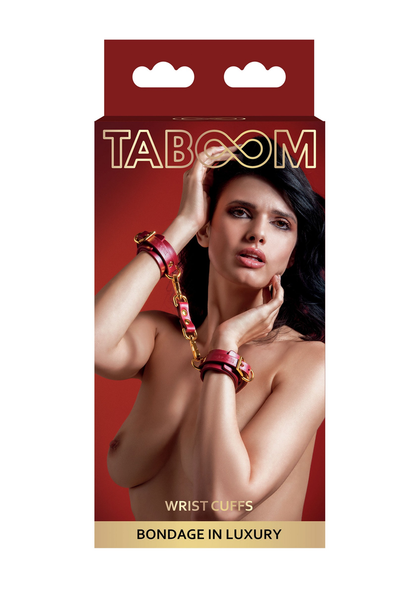 Taboom Bondage in Luxury Wrist Cuffs RED - 2