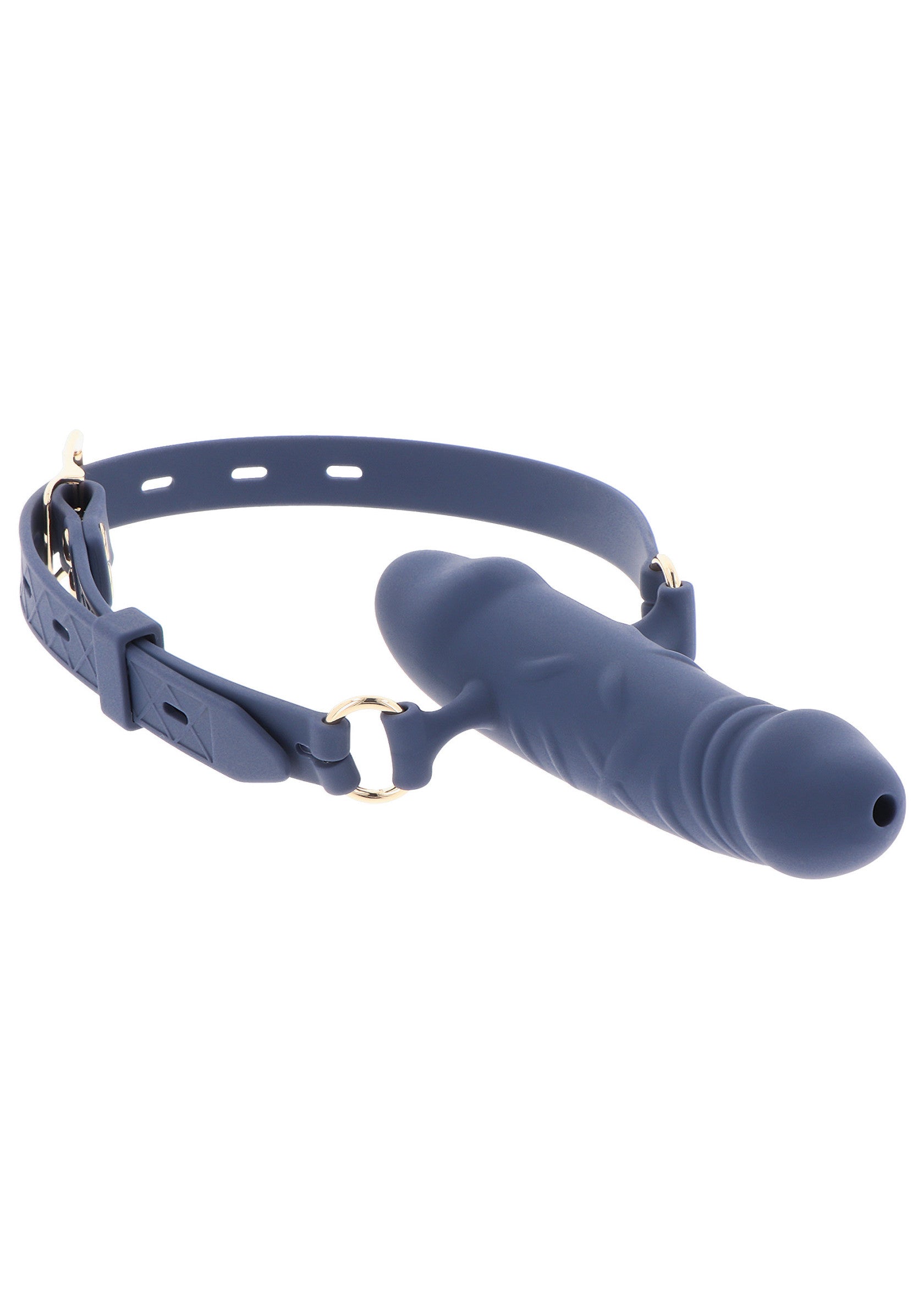 Silicone Breathable Penis Gag BLUE - 6