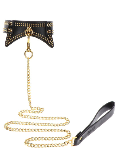 Taboom Vogue Studded Collar and Leash BLACK - 7