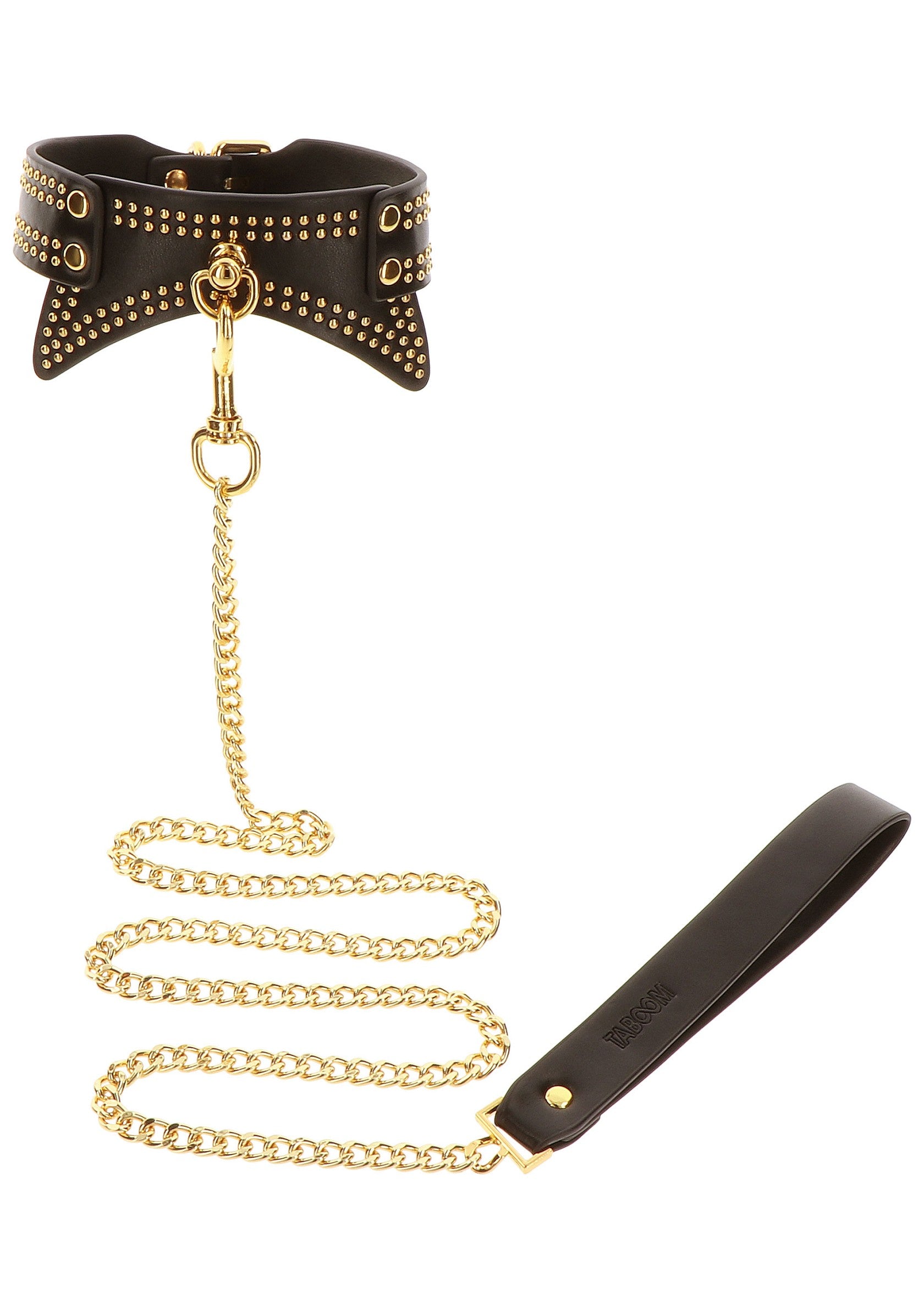 Taboom Vogue Studded Collar and Leash BLACK - 1