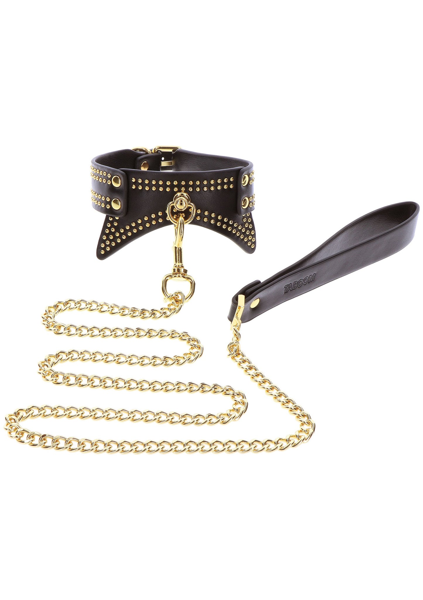 Taboom Vogue Studded Collar and Leash BLACK - 2