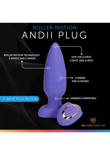 Nu Sensuelle Andii Roller Motion Plug NAVY - 0