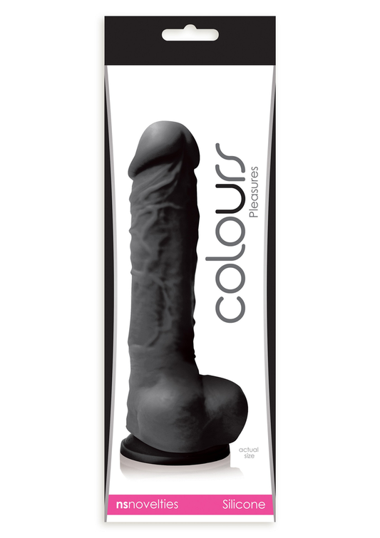 NS Novelties Colours Pleasures 5' Dildo - Schwarz