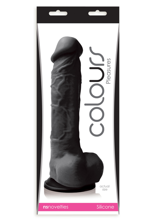 NS Novelties Colours Pleasures 8' Dildo - Schwarz