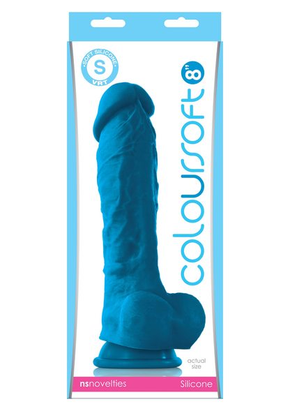 NS Novelties ColourSoft 8' Soft Dildo BLUE - 1