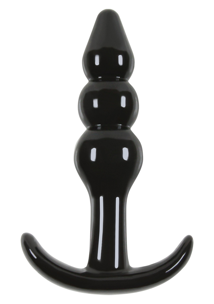 NS Novelties Jelly Rancher TPlug Ripple BLACK - 0