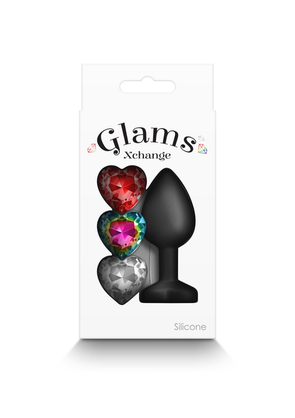 NS Novelties Glams Xchange Heart Small BLACK - 3