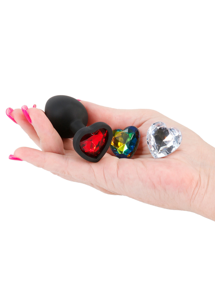 NS Novelties Glams Xchange Heart Small BLACK - 0