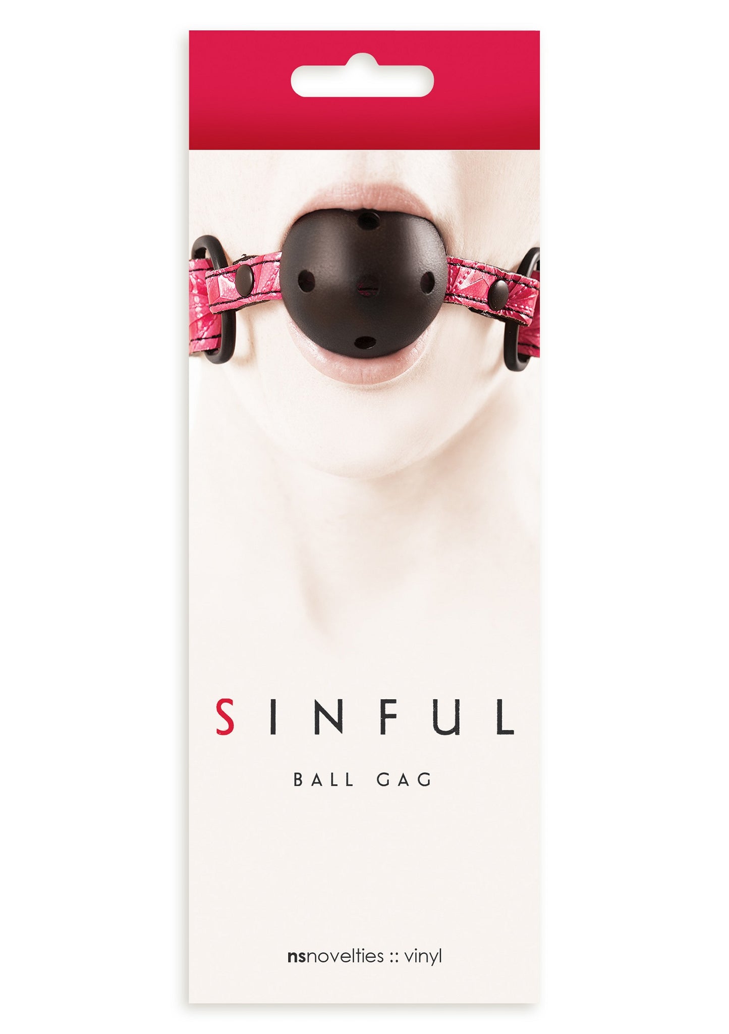 NS Novelties Sinful Ball Gag PINK - 1