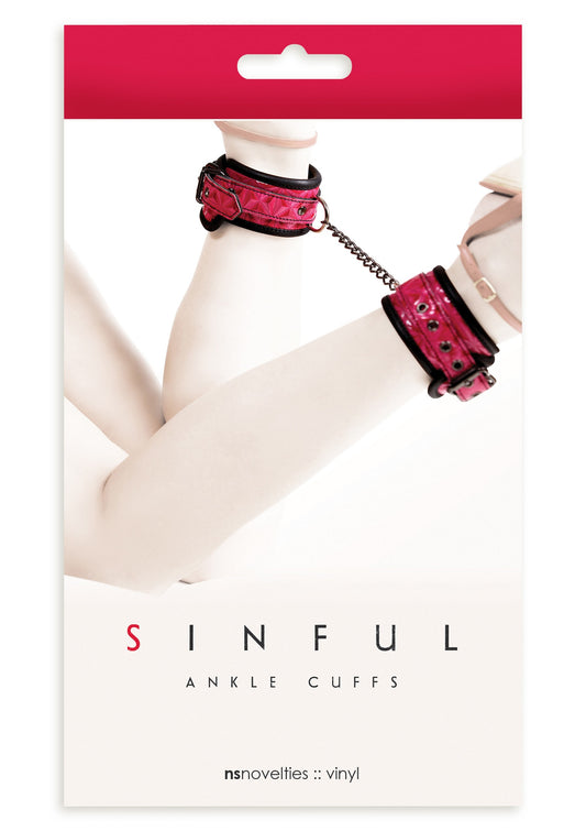 NS Novelties Sinful Ankle Cuffs - Rosa