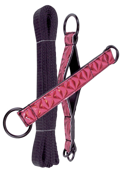 NS Novelties Sinful Bed Restraint Straps PINK - 1