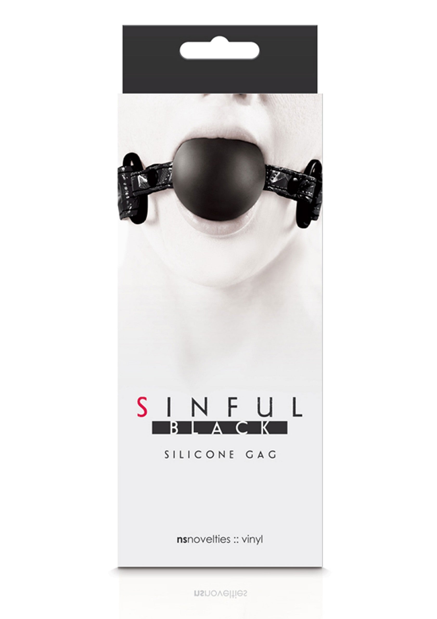 NS Novelties Sinful Soft Silicone Gag BLACK - 0