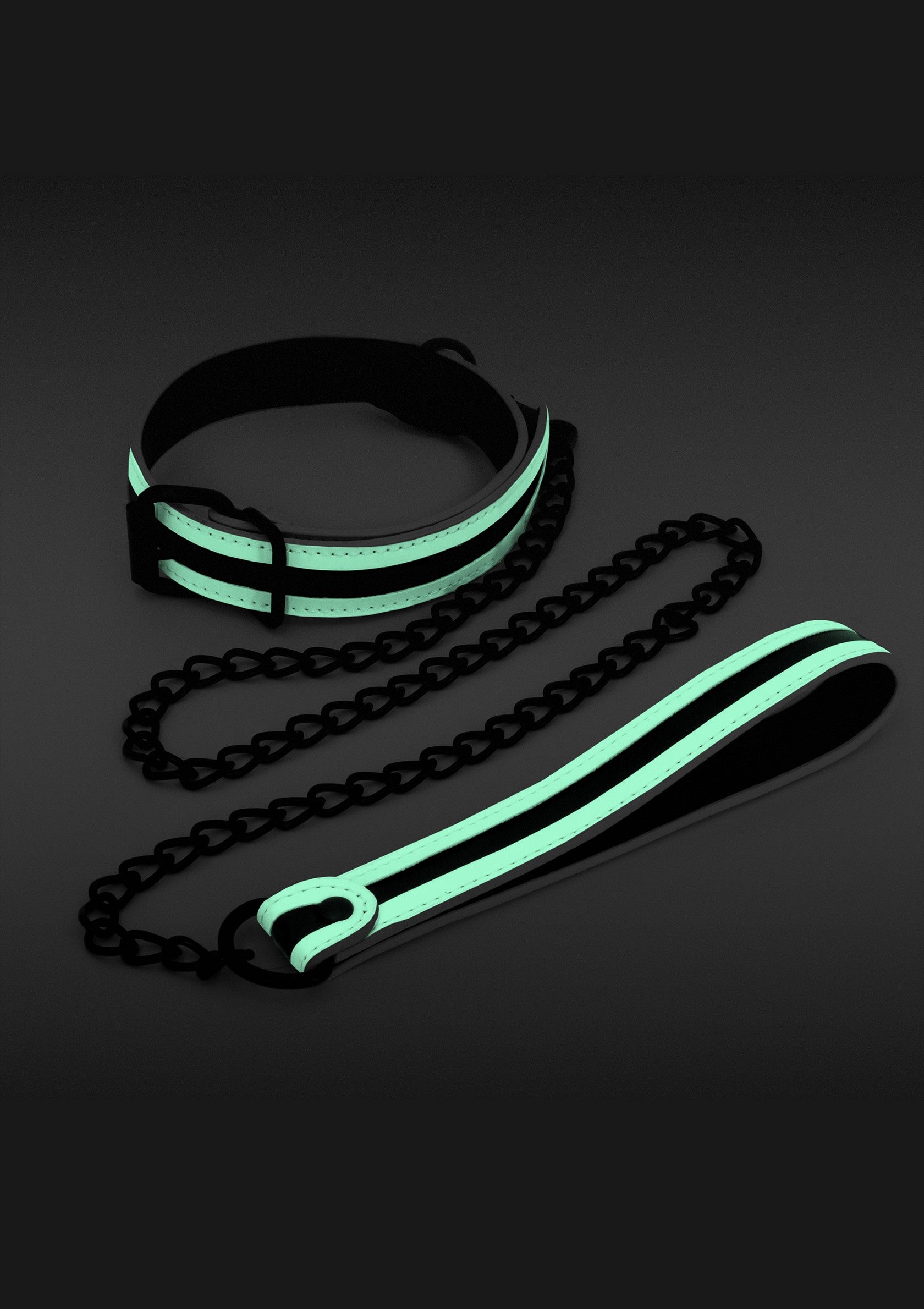 NS Novelties GLO Bondage Collar and Leash GLOW - 0