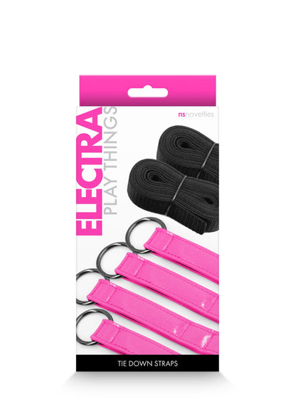 NS Novelties Electra Bed Restraint Straps PINK - 1