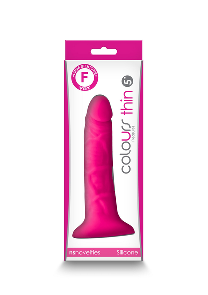 NS Novelties Colours Pleasures Thin 5' Dildo PINK - 1