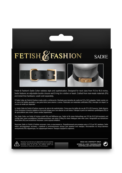 NS Novelties Fetish & Fashion Sadie Collar BLACK - 1