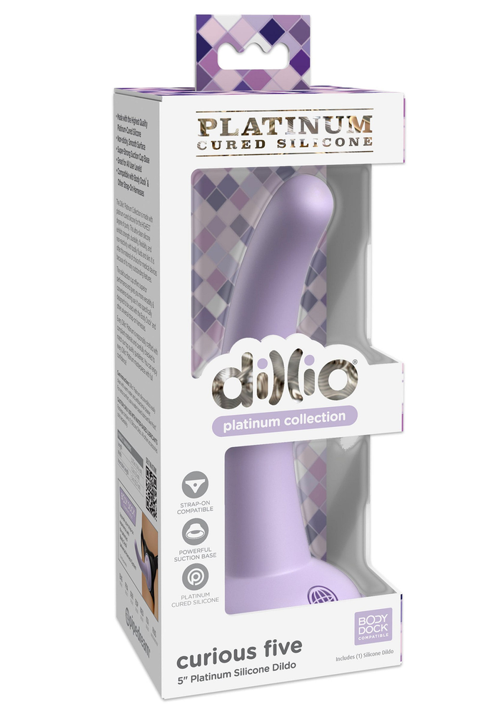 Pipedream Dillio Platinum Curious Five 5' PURPLE - 3