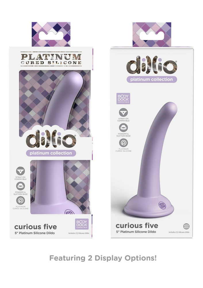 Pipedream Dillio Platinum Curious Five 5' PURPLE - 0