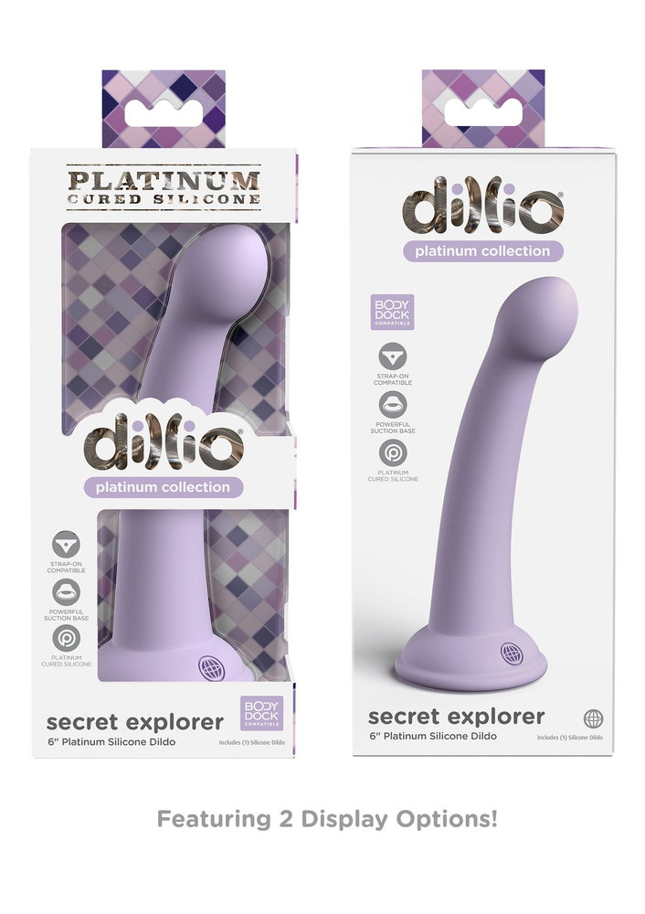 Pipedream Dillio Platinum Secret Explorer 6' PURPLE - 4