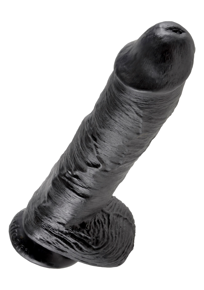 Pipedream King Cock 10' With Balls BLACK - 3