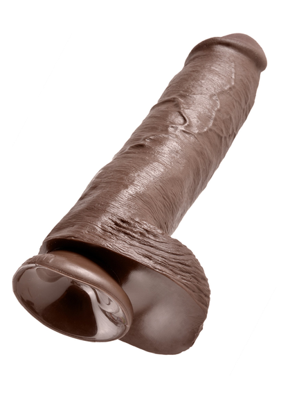 Pipedream King Cock 11' With Balls BROWN - 3