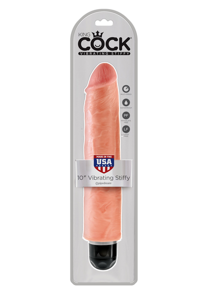 Pipedream King Cock 10' Vibrating Stiffy SKIN - 1