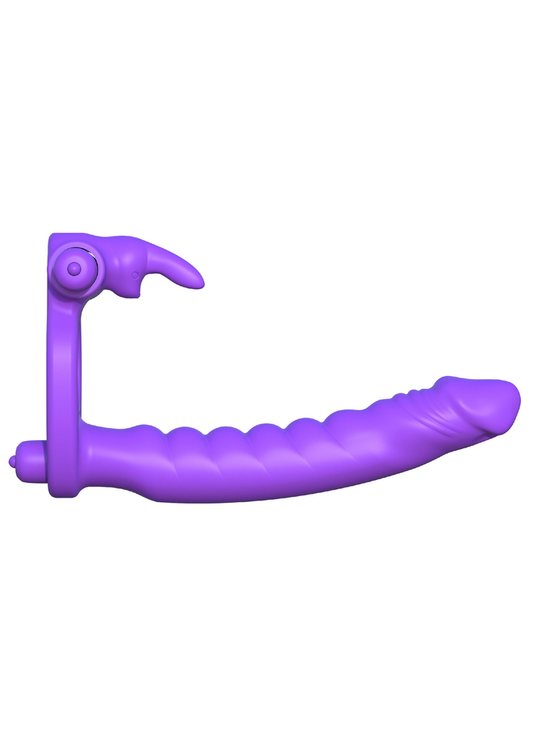 Pipedream Fantasy C-Ringz - Silicone Double Penetrator Rabbit