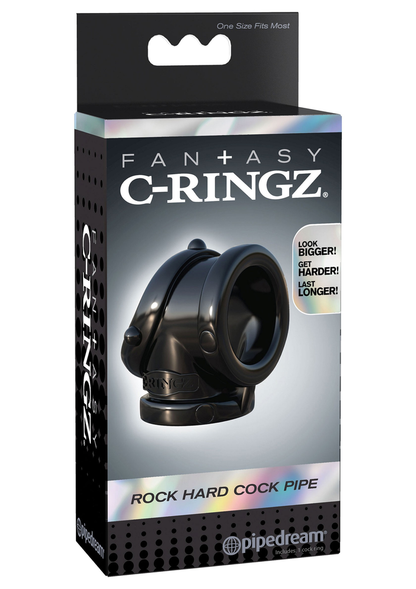 Pipedream Fantasy C-Ringz Rock Hard Cock Pipe BLACK - 3