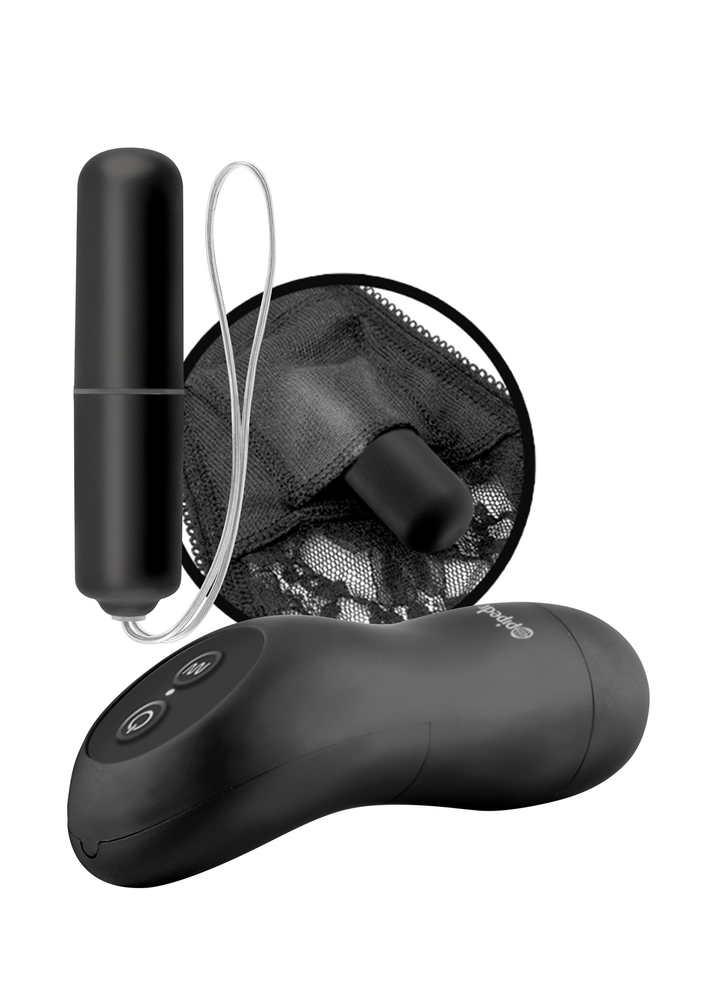 Pipedream Fetish Limited Edition Remote Control Vibrating Panty BLACK O/S - 0