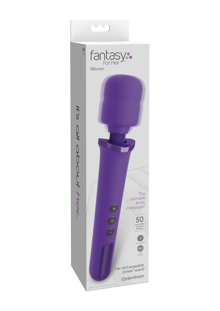 Pipedream Fantasy For Her Her Rechargeable Power Wand PURPLE - 1