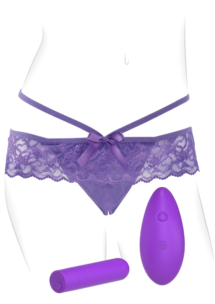 Pipedream Fantasy For Her Crotchless Panty Thrill-Her PURPLE - 2