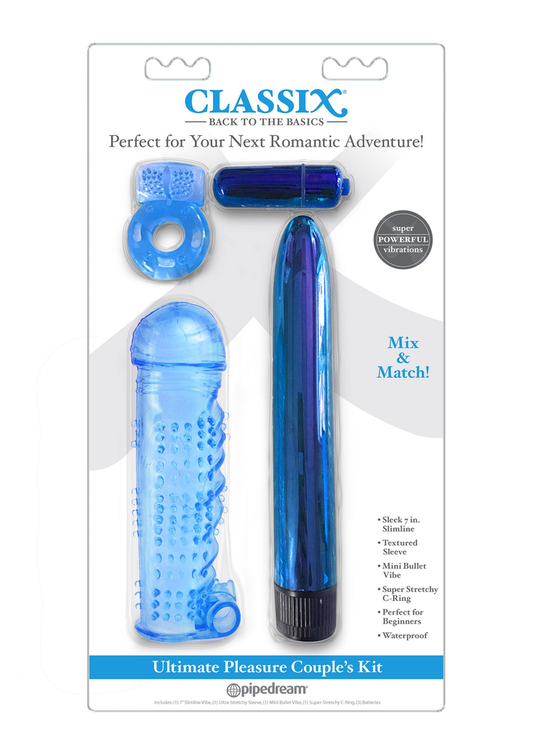 Pipedream Classix - Ultimate Pleasure Couples Kit - Blau