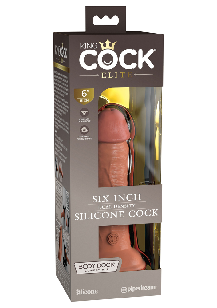 Pipedream King Cock Elite 6' 2Density Silicone Cock CARAMEL - 1