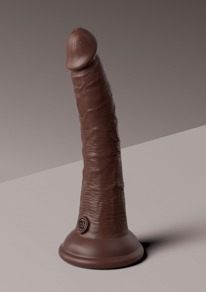 Pipedream King Cock Elite 7' 2Density Silicone Cock BROWN - 2