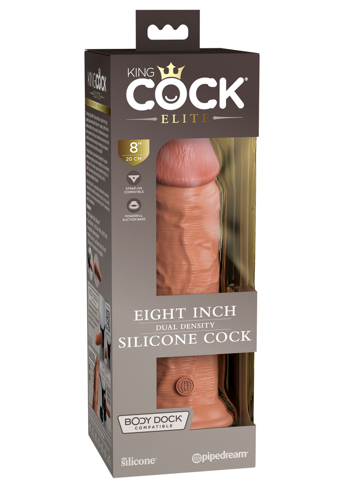 Pipedream King Cock Elite 8' 2Density Silicone Cock CARAMEL - 1