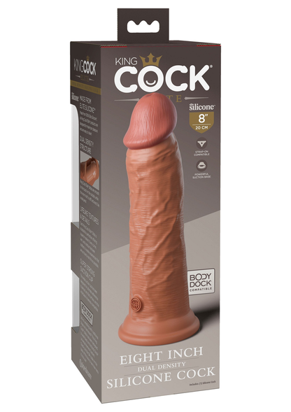 Pipedream King Cock Elite 8' 2Density Silicone Cock CARAMEL - 4