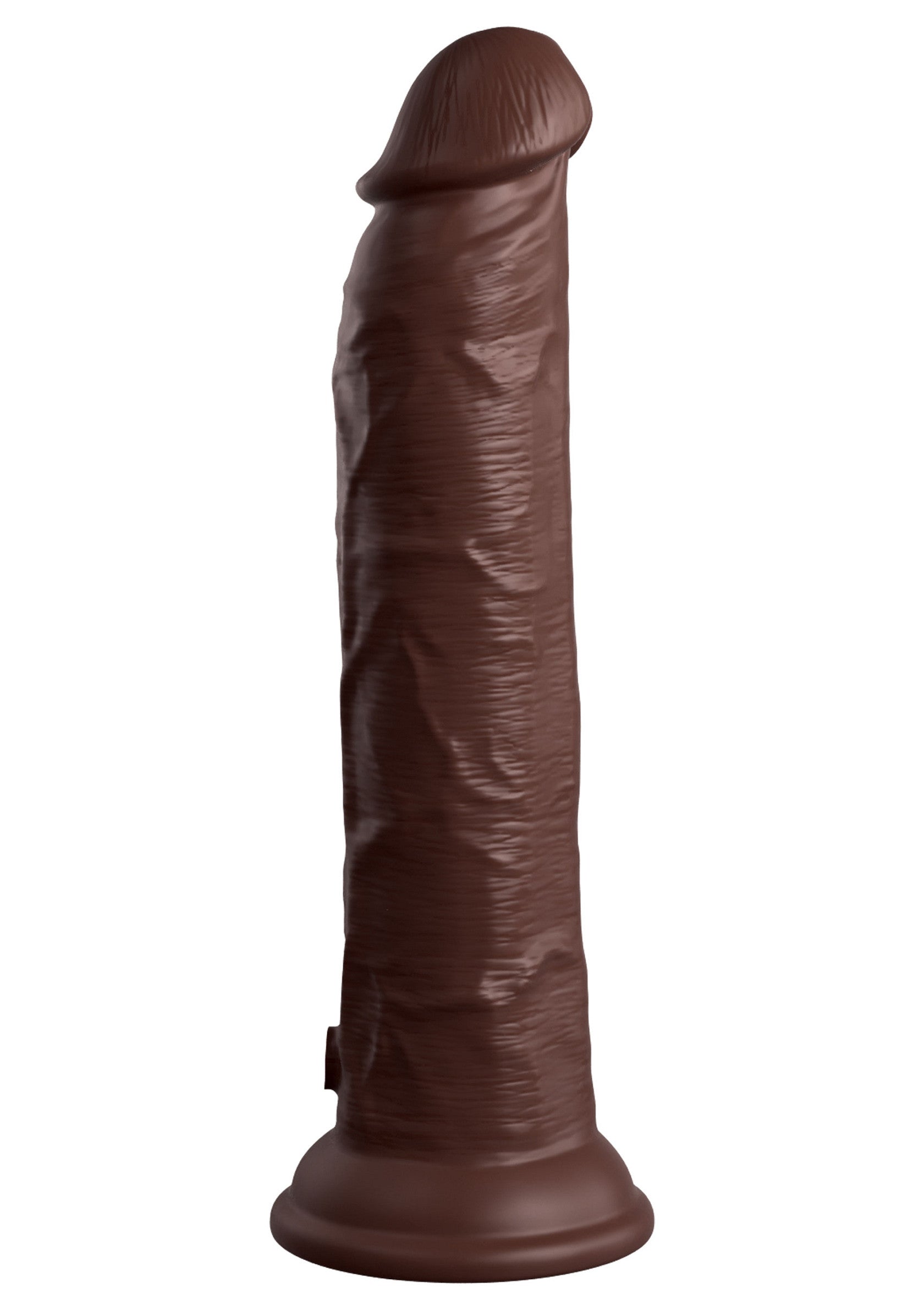 Pipedream King Cock Elite - 9' Vibrating Silicone Dual Density Cock with Remote BROWN - 7