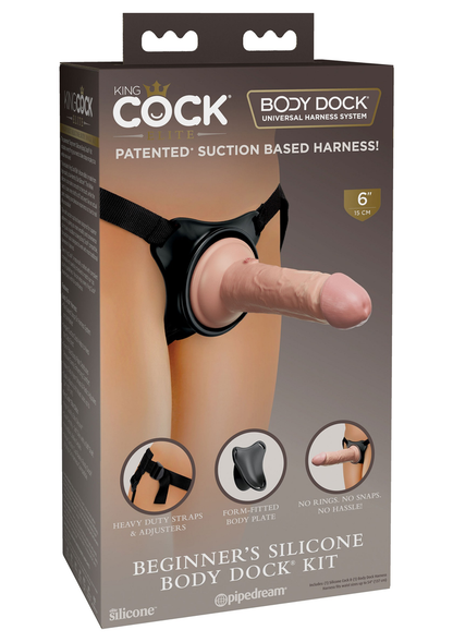 Pipedream King Cock Elite Beginners Silicone Body Dock Kit BLACK - 3