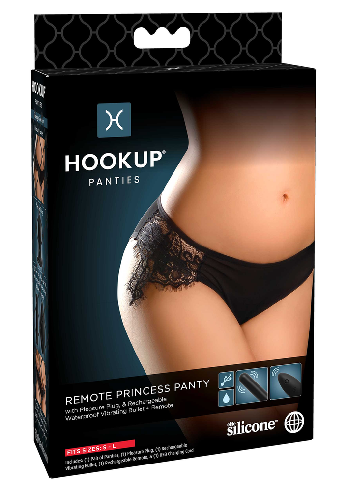 Pipedream HookUp Panties Remote Princess Panty OS BLACK - 3