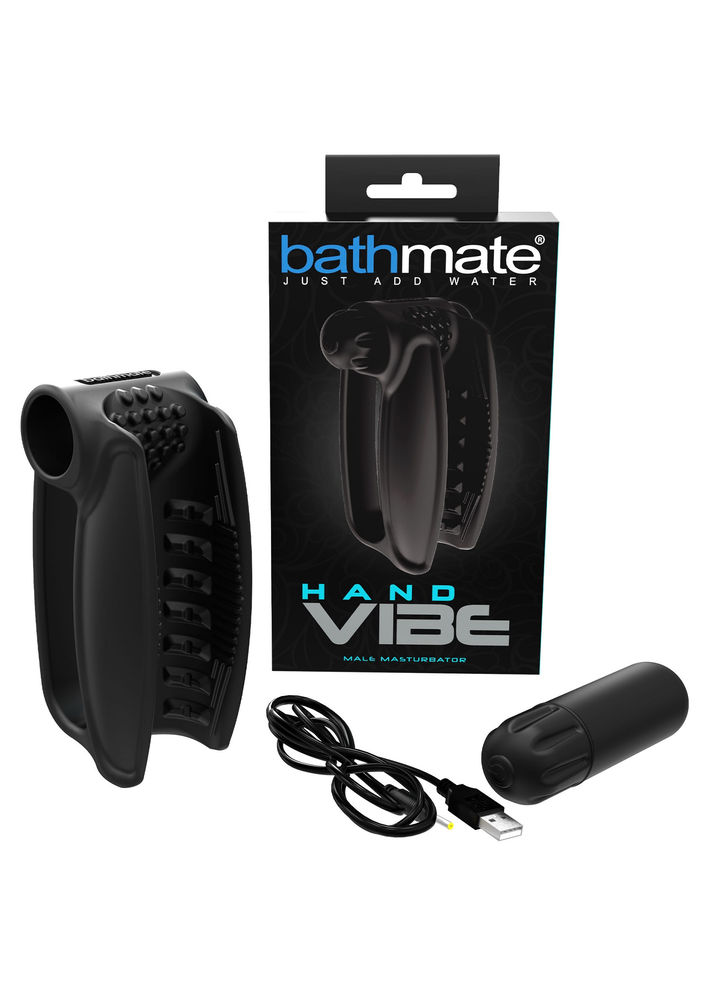 Bathmate Hand Vibe Male Masturbator BLACK - 0