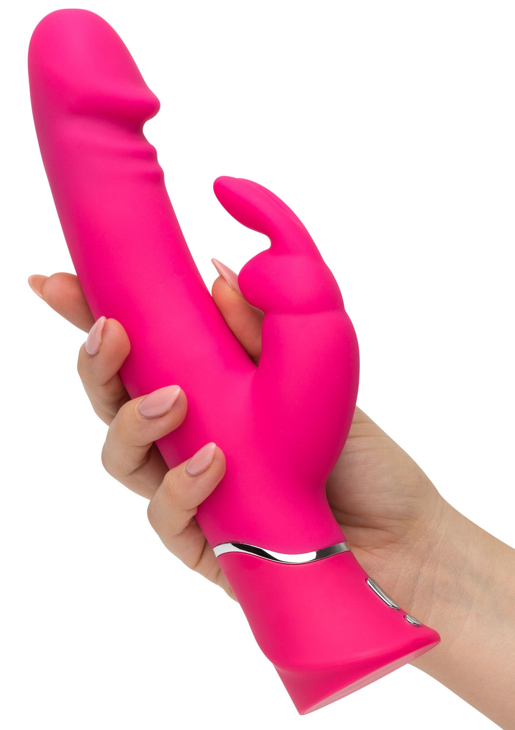 Happy Rabbit Realistic Dual-Density Vibrator PINK - 0