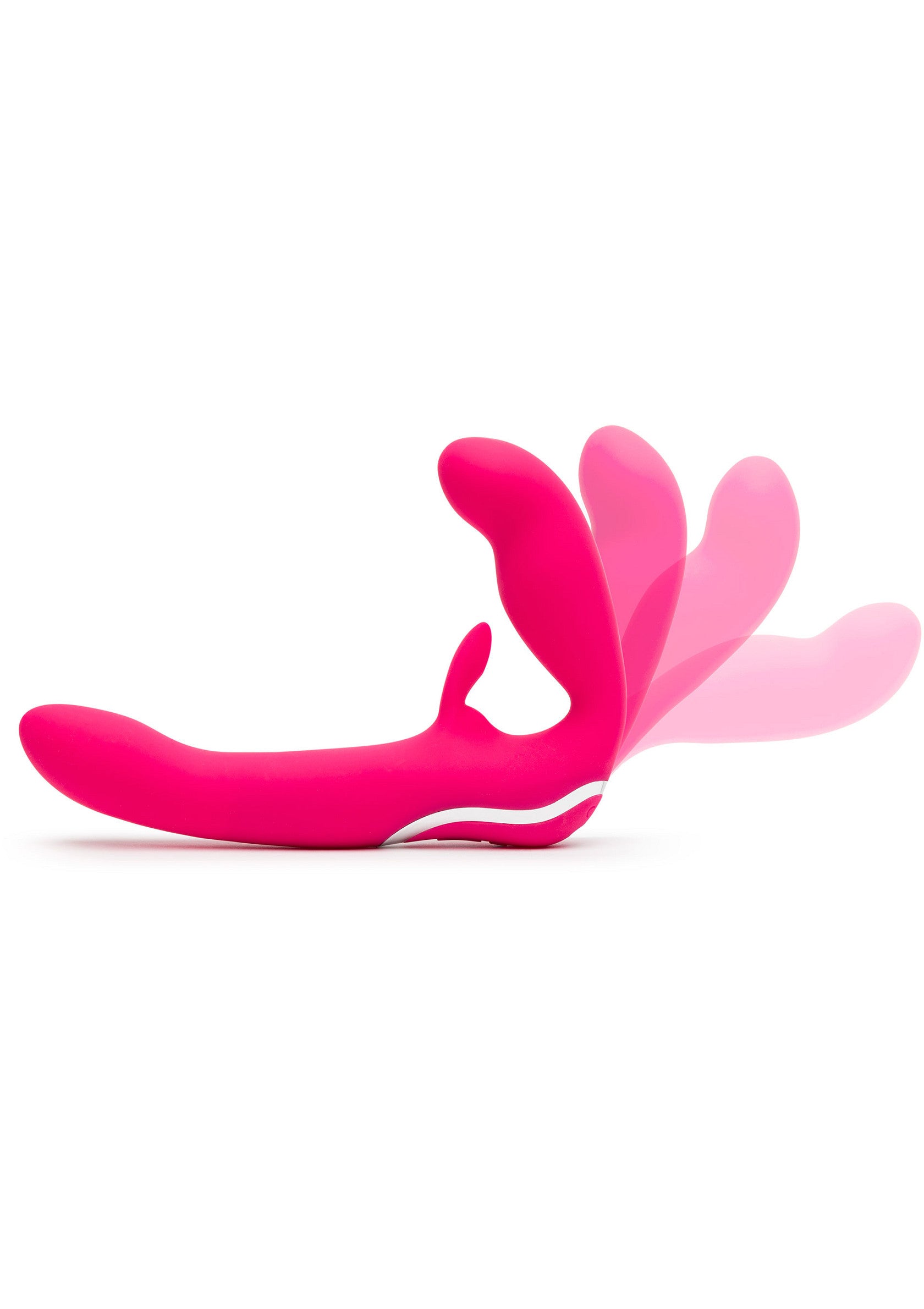 Happy Rabbit Vibrating Strapless Strap-On PINK - 4