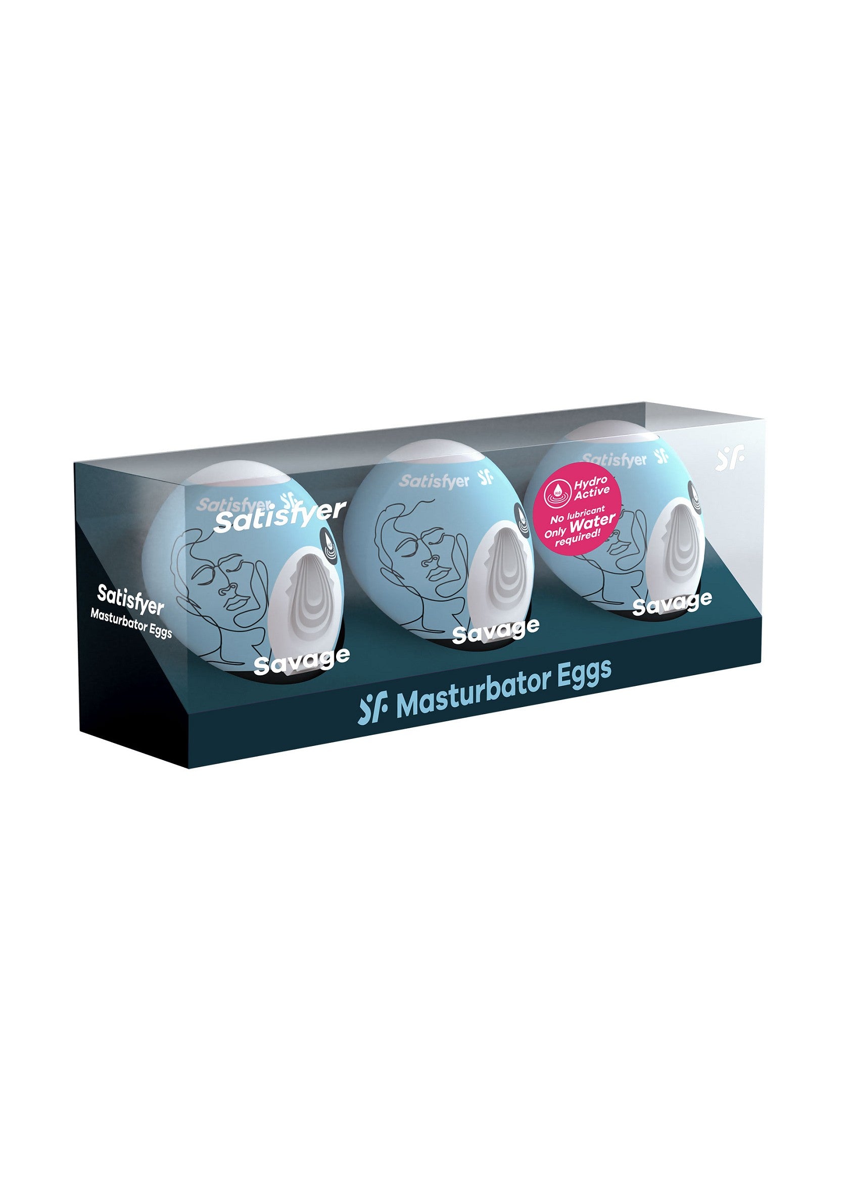 Satisfyer Masturbator Egg Savage 3pcs BLUE - 1