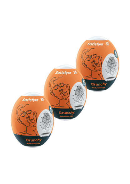 Satisfyer Masturbator Egg Chrunchy 3pcs ORANGE - 1