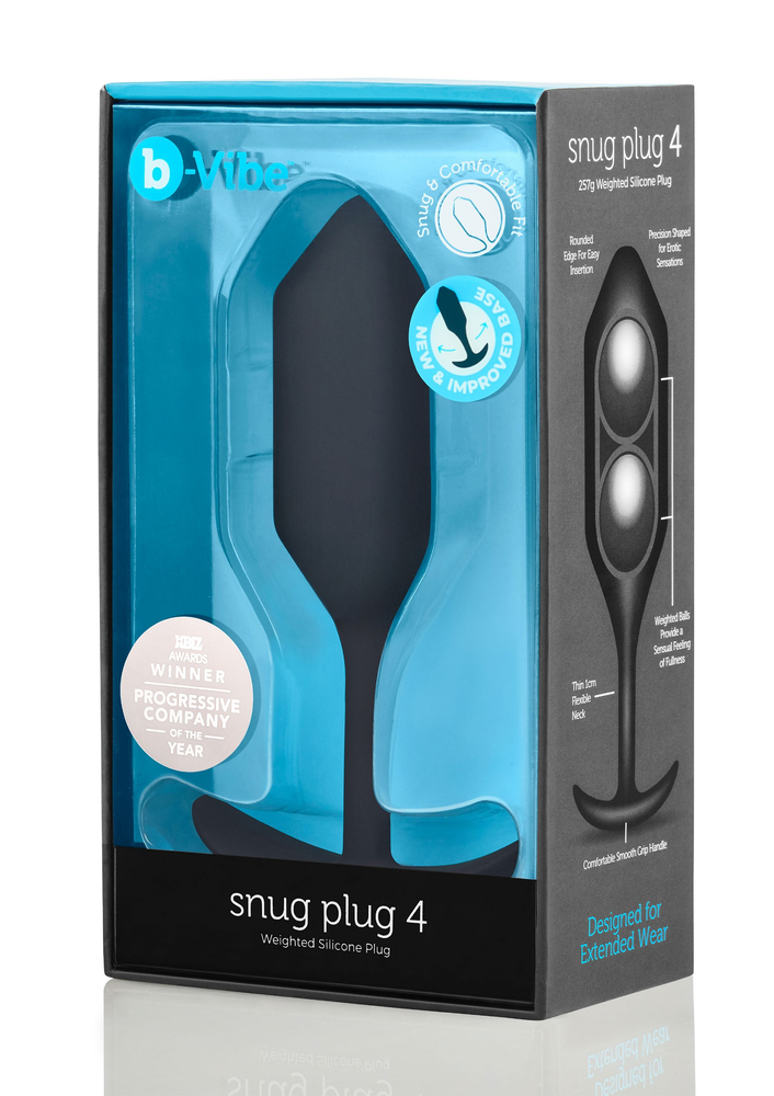 B-Vibe Snug Plug 4 BLACK - 4