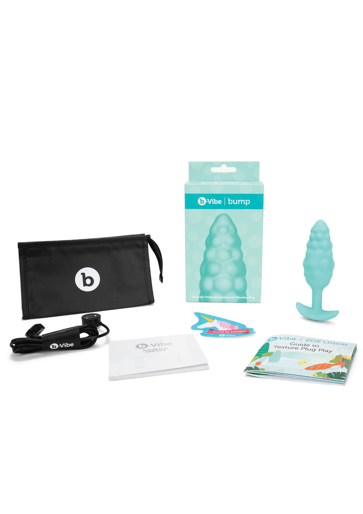 B-Vibe Bump Texture Plug AQUA - 3