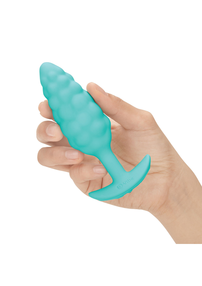 B-Vibe Bump Texture Plug AQUA - 5