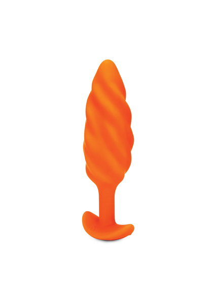 B-Vibe Swirl Texture Plug ORANGE - 8